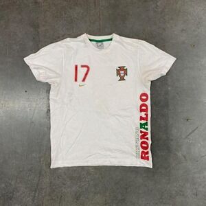 Nike‎ Portugal Cristiano Ronaldo 17 Soccer T Shirt White Mens Medium